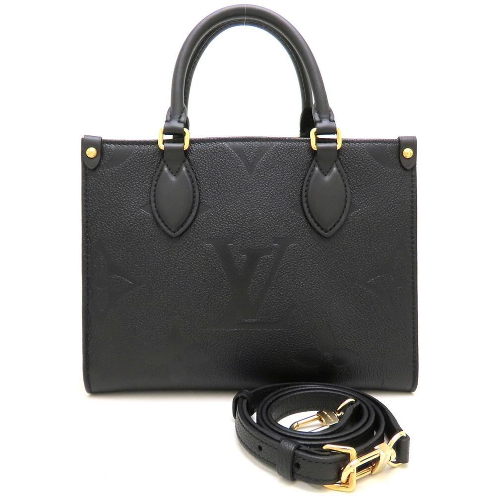 LOUIS VUITTON Monogram Empreinte OnTheGo PM Handbag M45653 Noir (Women's) 353567